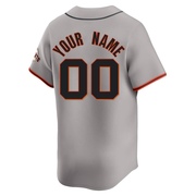 Gray Limited Custom Men's San Francisco Giants Away Jersey