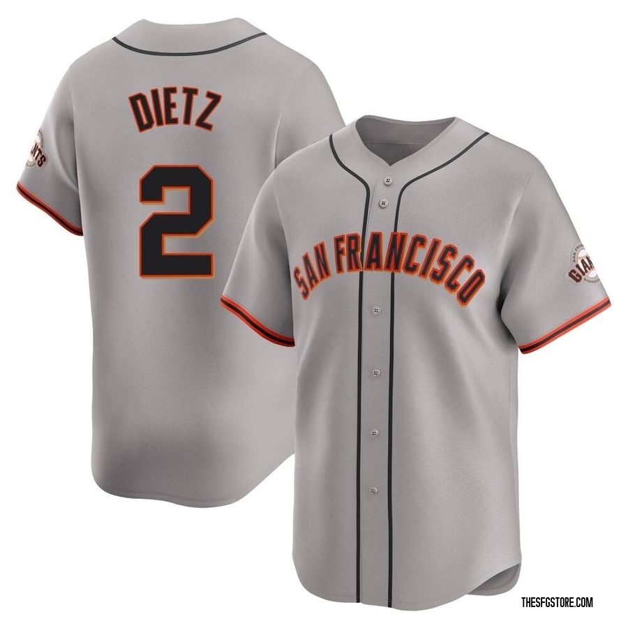 Gray Limited Dick Dietz Men's San Francisco Giants Away Jersey