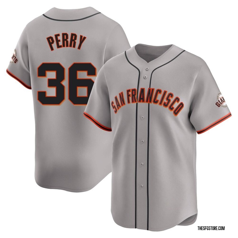 Gray Limited Gaylord Perry Men's San Francisco Giants Away Jersey