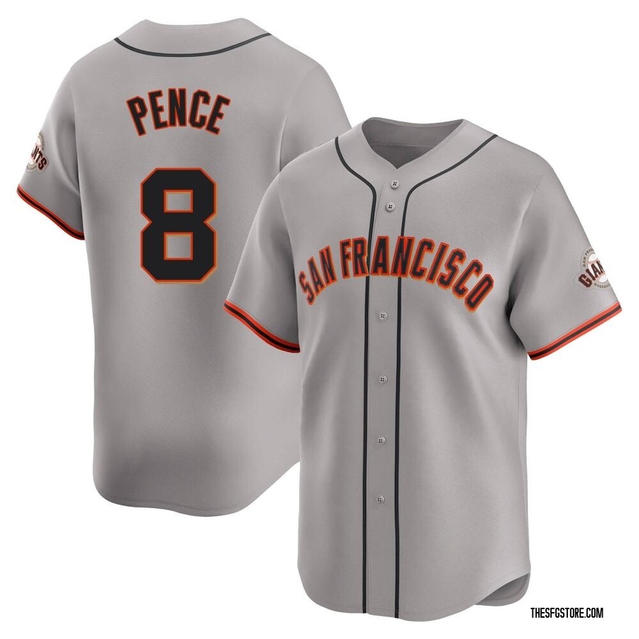 Gray Limited Hunter Pence Men's San Francisco Giants Away Jersey