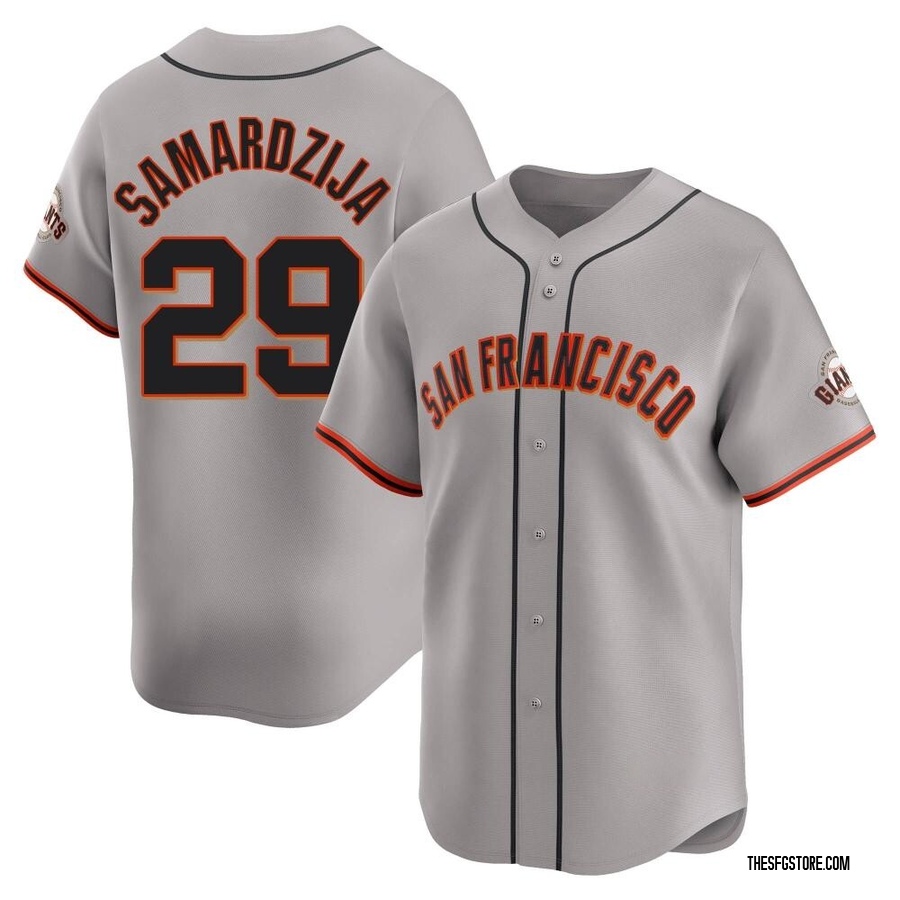 Gray Limited Jeff Samardzija Men's San Francisco Giants Away Jersey