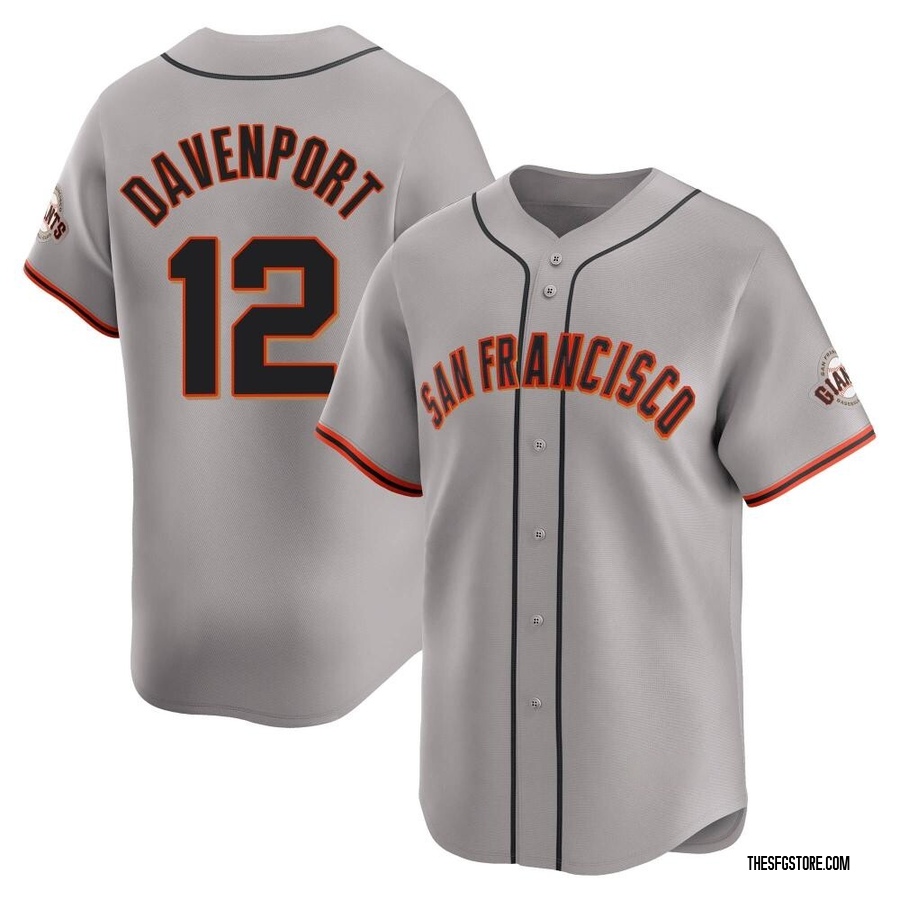 Gray Limited Jim Davenport Men's San Francisco Giants Away Jersey