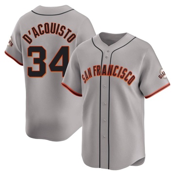 Gray Limited John D'acquisto Men's San Francisco Giants Away Jersey