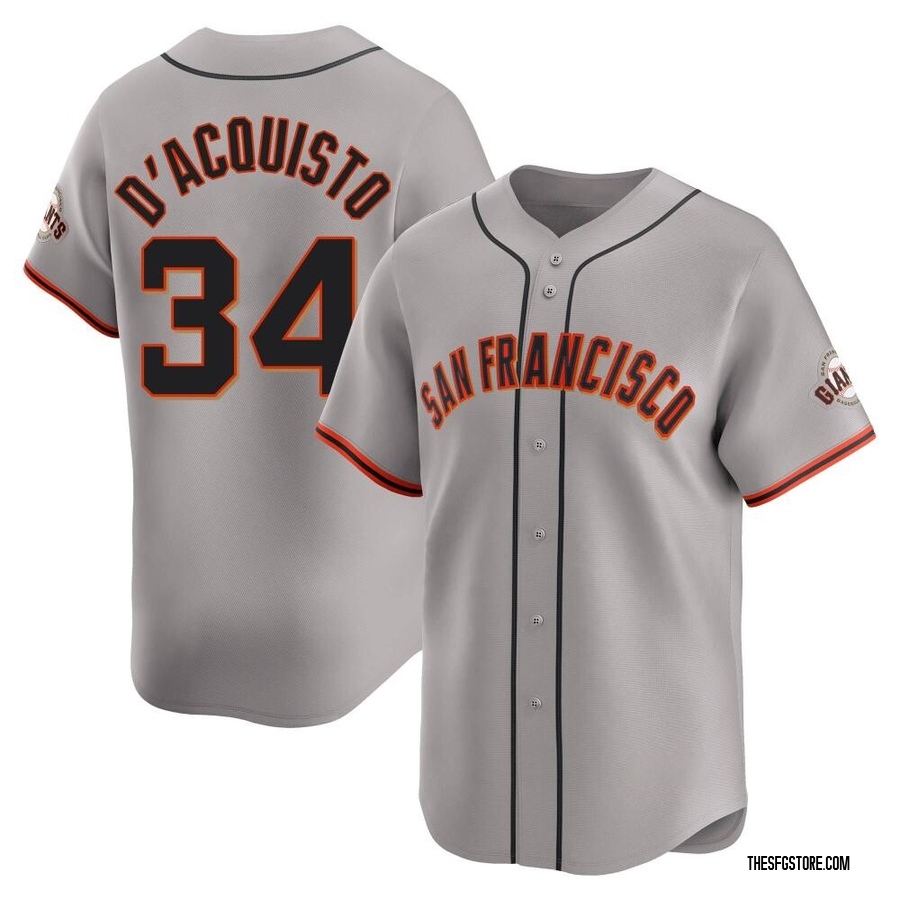 Gray Limited John D'acquisto Men's San Francisco Giants Away Jersey