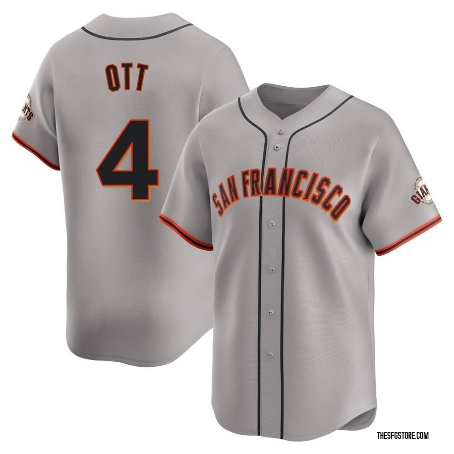 Gray Limited Mel Ott Youth San Francisco Giants Away Jersey