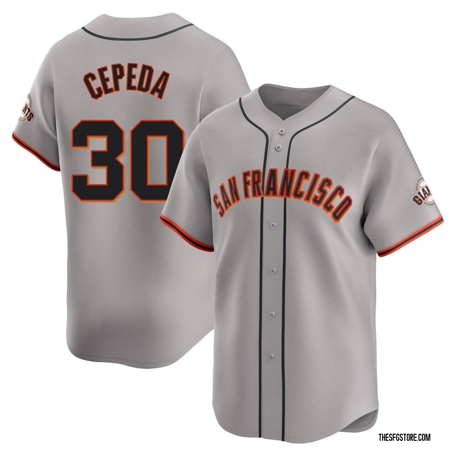 Gray Limited Orlando Cepeda Men's San Francisco Giants Away Jersey