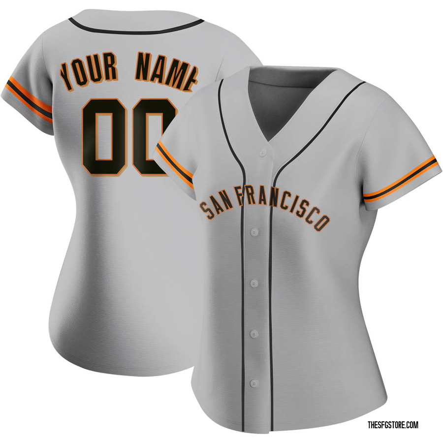 Gray Replica Custom Women's San Francisco Giants Road Jersey