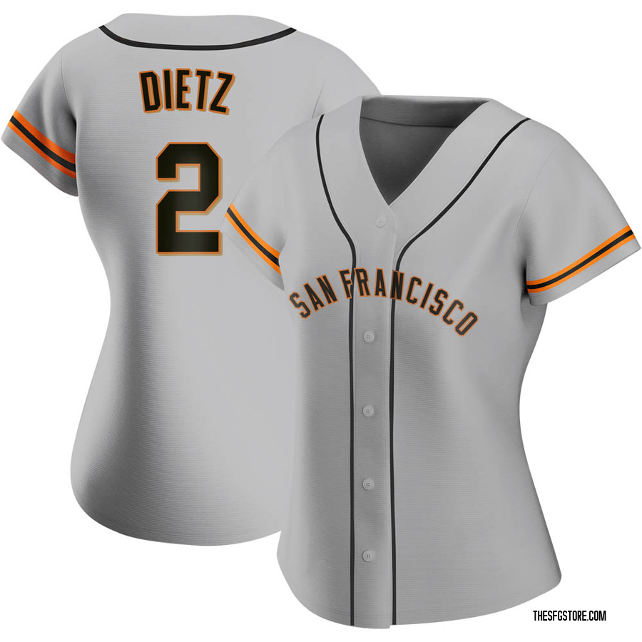 Gray Replica Dick Dietz Women's San Francisco Giants Road Jersey