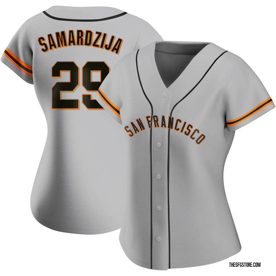 Gray Replica Jeff Samardzija Women's San Francisco Giants Road Jersey