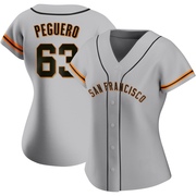 Gray Replica Joel Peguero Women's San Francisco Giants Road Jersey