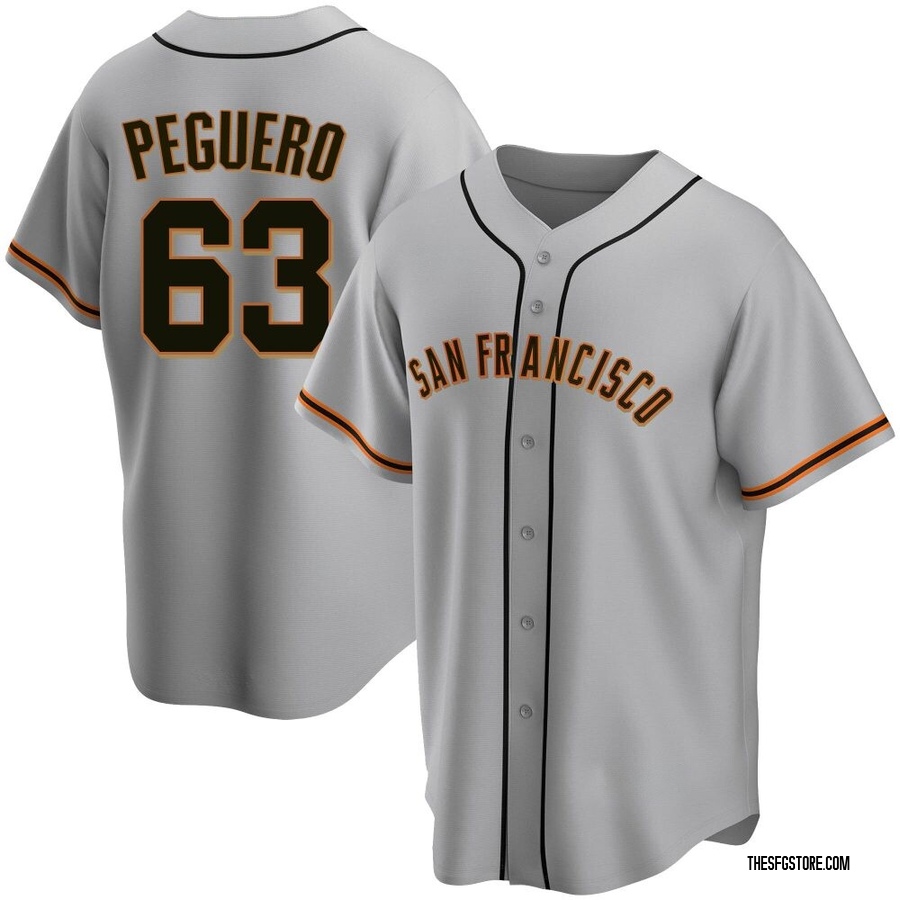 Gray Replica Joel Peguero Youth San Francisco Giants Road Jersey