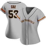 Gray Replica Jonah Cox Women's San Francisco Giants Road Jersey
