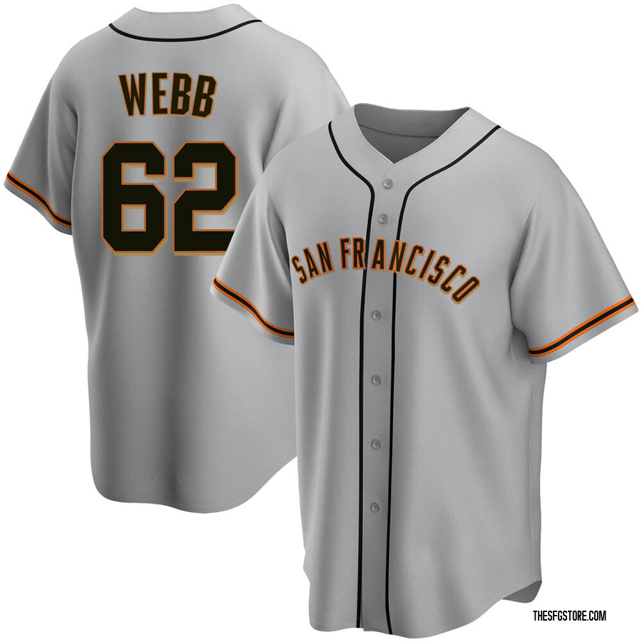 Gray Replica Logan Webb Men's San Francisco Giants Road Jersey