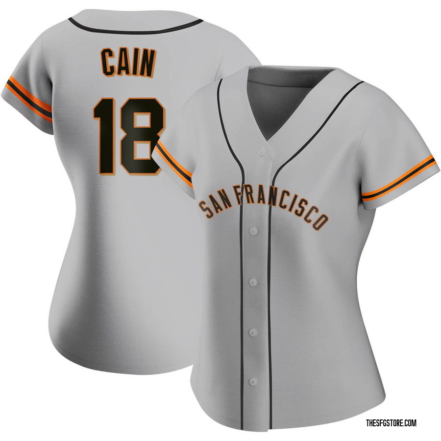 Gray Replica Matt Cain Women's San Francisco Giants Road Jersey