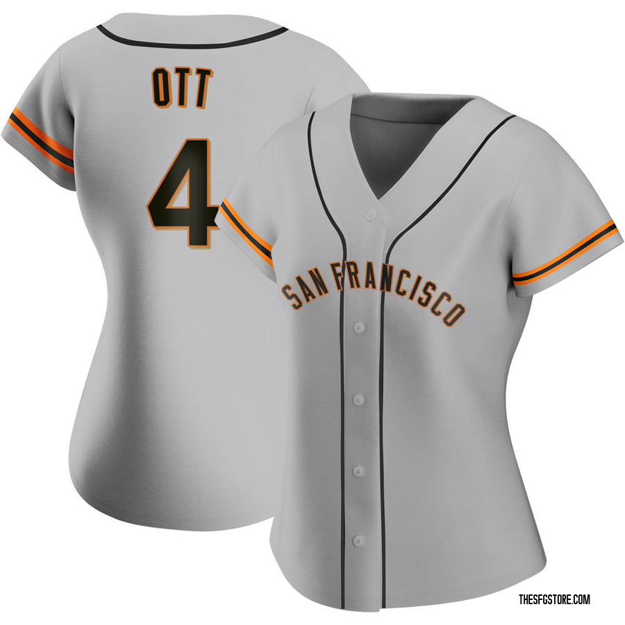 Gray Replica Mel Ott Women's San Francisco Giants Road Jersey