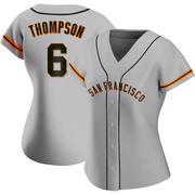 Gray Replica Robby Thompson Women's San Francisco Giants Road Jersey