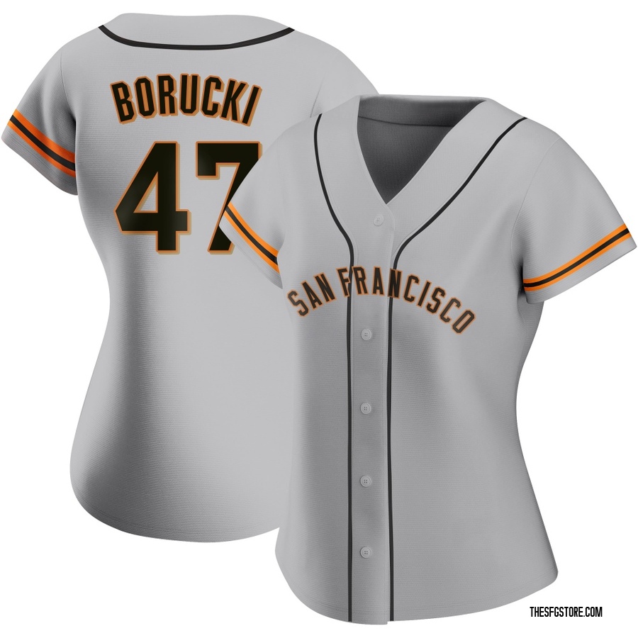 Gray Replica Ryan Borucki Women's San Francisco Giants Road Jersey