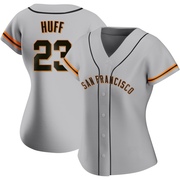 Gray Replica Sam Huff Women's San Francisco Giants Road Jersey