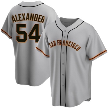 Gray Replica Scott Alexander Youth San Francisco Giants Road Jersey