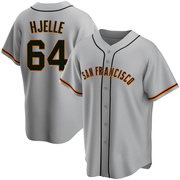 Gray Replica Sean Hjelle Youth San Francisco Giants Road Jersey
