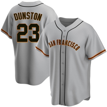 Gray Replica Shawon Dunston Men's San Francisco Giants Road Jersey