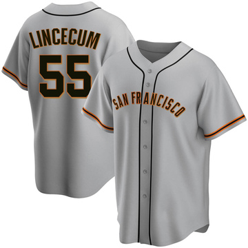 Gray Replica Tim Lincecum Youth San Francisco Giants Road Jersey