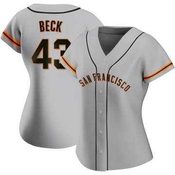 Gray Replica Tristan Beck Women's San Francisco Giants Road Jersey