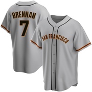 Gray Replica Will Brennan Men's San Francisco Giants Road Jersey