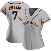 Gray Replica Will Brennan Women's San Francisco Giants Road Jersey