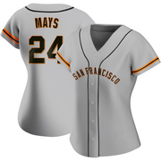 Gray Replica Willie Mays Women's San Francisco Giants Road Jersey