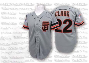 Grey Authentic Will Clark Men's San Francisco Giants Throwback Jersey