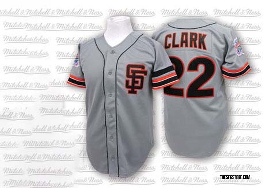 Grey Replica Will Clark Men's San Francisco Giants Throwback Jersey