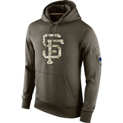 Olive Men's San Francisco Giants Salute To Service KO Performance Hoodie
