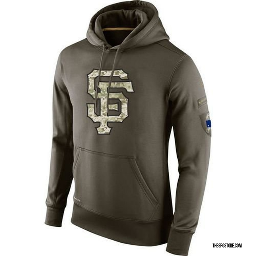 Olive Men's San Francisco Giants Salute To Service KO Performance Hoodie