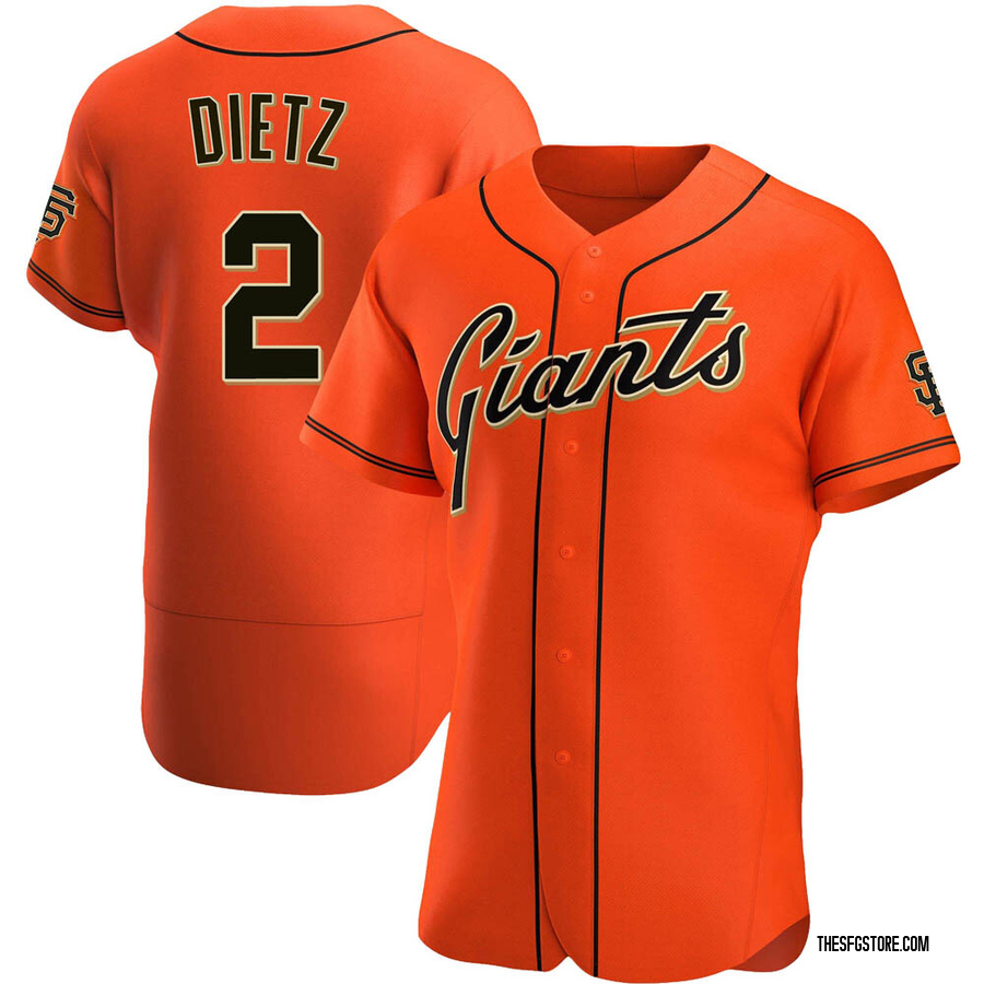 Orange Authentic Dick Dietz Men's San Francisco Giants Alternate Jersey