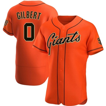 Orange Authentic Drew Gilbert Men's San Francisco Giants Alternate Jersey