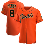 Orange Authentic Hunter Pence Men's San Francisco Giants Alternate Jersey