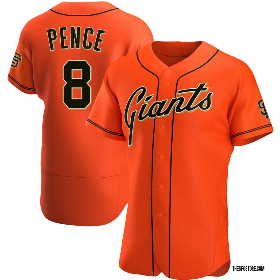 Orange Authentic Hunter Pence Men's San Francisco Giants Alternate Jersey