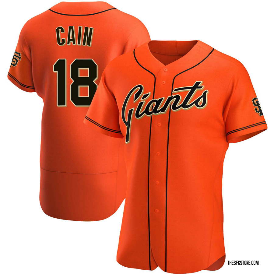 Orange Authentic Matt Cain Men's San Francisco Giants Alternate Jersey