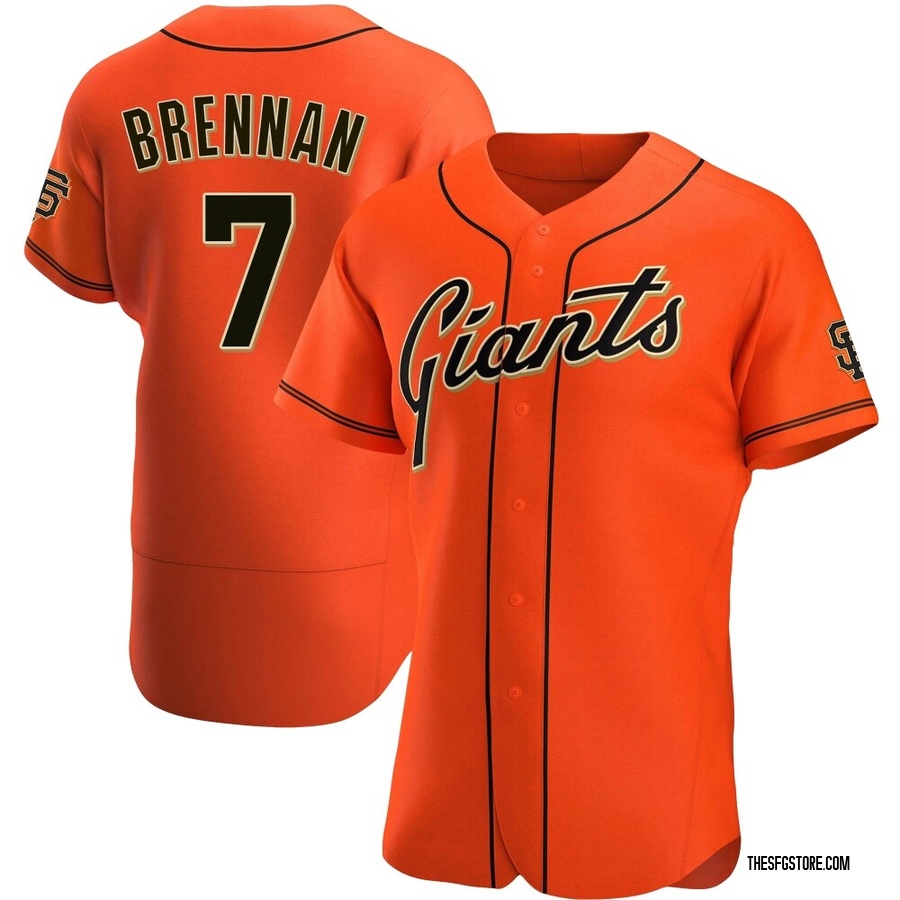 Orange Authentic Will Brennan Men's San Francisco Giants Alternate Jersey