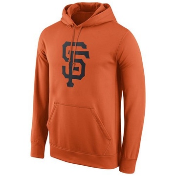 Orange Men's San Francisco Giants Logo Performance Pullover Hoodie -