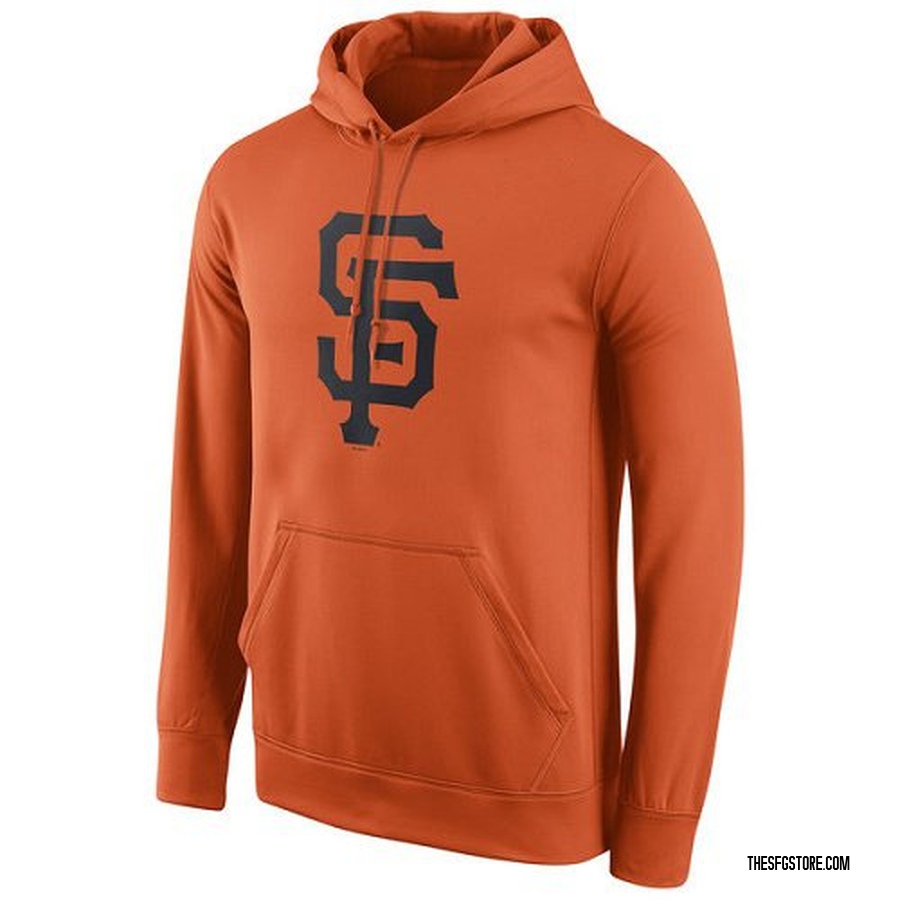 Orange Men's San Francisco Giants Logo Performance Pullover Hoodie -