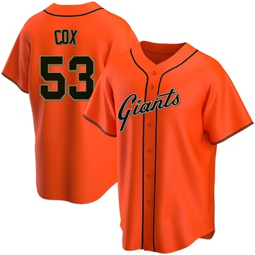 Orange Replica Jonah Cox Men's San Francisco Giants Alternate Jersey