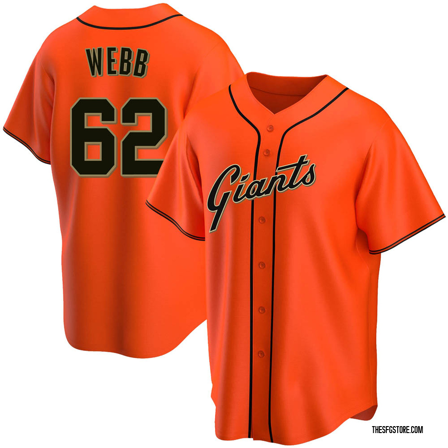 Orange Replica Logan Webb Youth San Francisco Giants Alternate Jersey