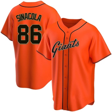 Orange Replica Nicholas Sinacola Men's San Francisco Giants Alternate Jersey