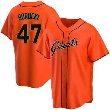 Orange Replica Ryan Borucki Men's San Francisco Giants Alternate Jersey