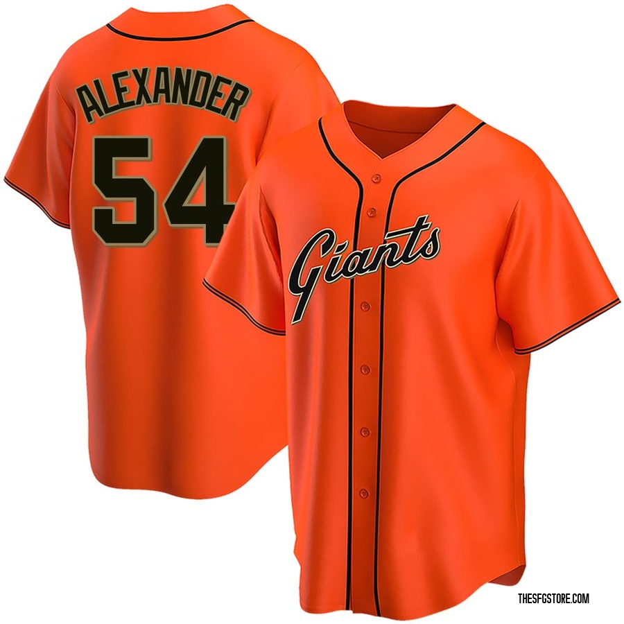 Orange Replica Scott Alexander Men's San Francisco Giants Alternate Jersey