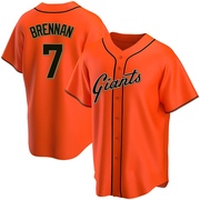 Orange Replica Will Brennan Youth San Francisco Giants Alternate Jersey