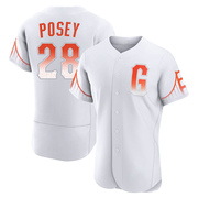 White Authentic Buster Posey Men's San Francisco Giants 2021 City Connect Jersey