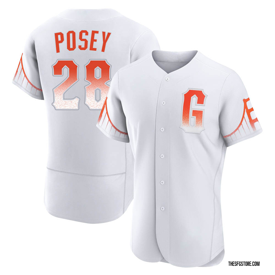 White Authentic Buster Posey Men's San Francisco Giants 2021 City Connect Jersey